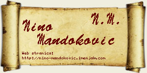 Nino Mandoković vizit kartica